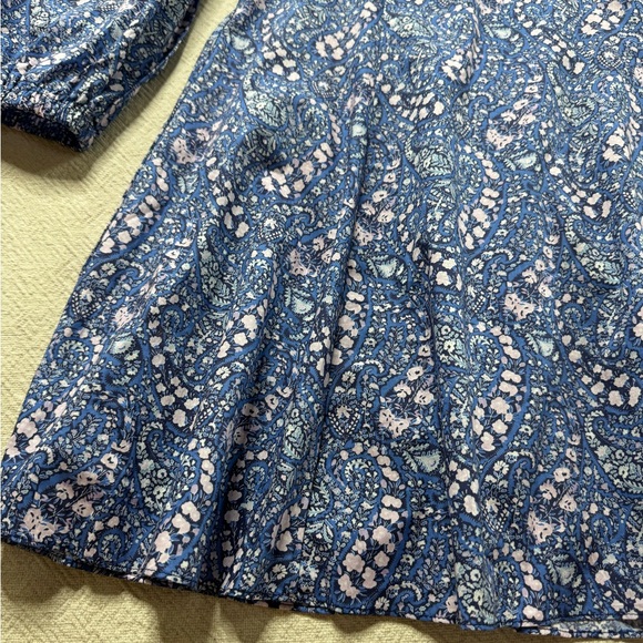NEW JCREW Sweetheart Liberty Blue Floral Milkmaid‎ Mini Dress 6 - Picture 5 of 10